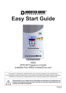WEG CFW08 Easy Start Guide